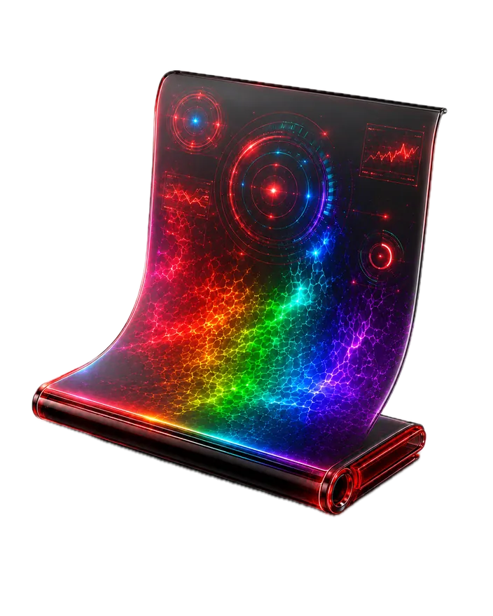 Ringo S unrolled — the flexible display rises like a scroll